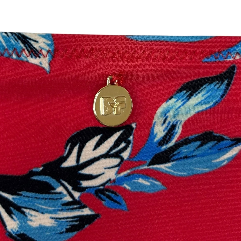 Diane von Furstenberg - “Cheeky Ruffle Bikini” High-Waist - Est Size XS/0, Red - Picture 15 of 16